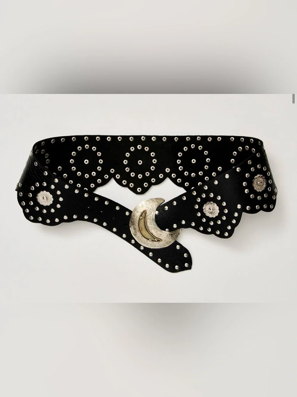 Free People Full Moon Fever Belt in Black Size M/L NWT